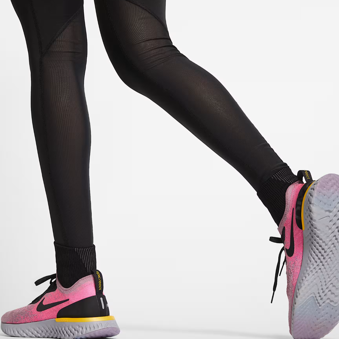 Nike Women's Epic Fast Mid-Rise Running Leggings CZ9240-010 Black XS