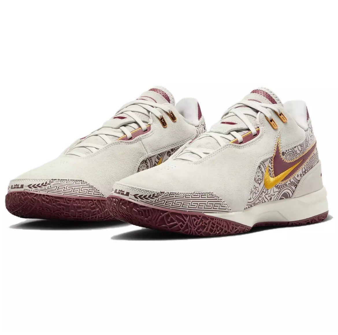 Nike Zoom Lebron NXXT Gen Shoes Bone University Gold Team Crimson size 10.5